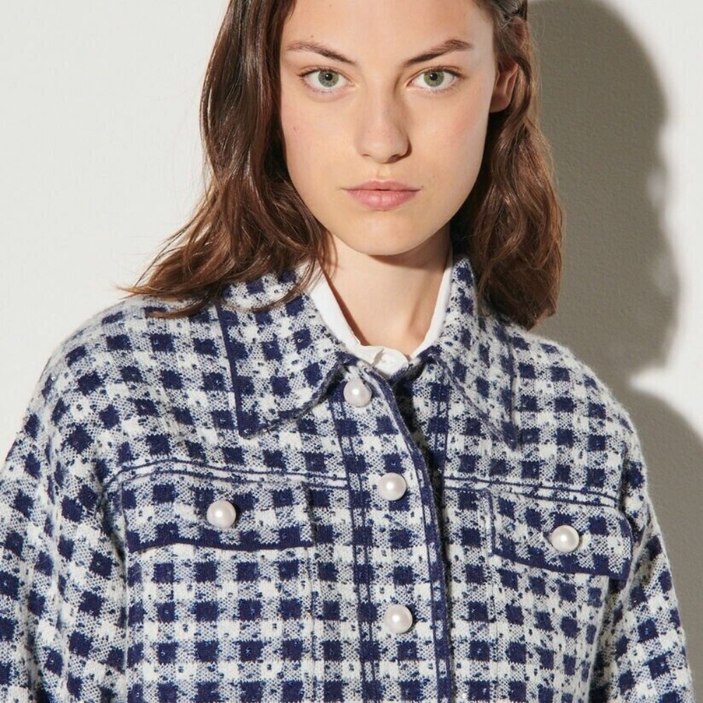SOLD Sandro Pearl Button Jacket